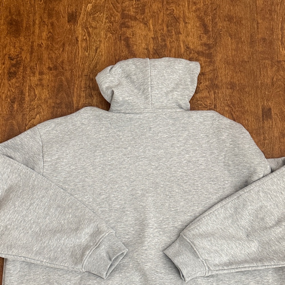 Adidas Light Gray Pullover Hoodie with Trefoil Logo Size M - Picture 12 of 16